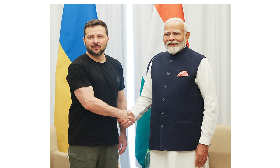 Prime Minister Narendra Modi with Ukranian President Volodymyr Zelenskyy on 14 June 2024 in Italy (PC: PMO/ Wikimedia commons)