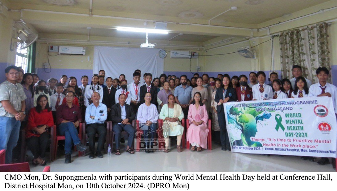 Mon DMHP observes World Mental Health Day Nagaland TribuneNagaland