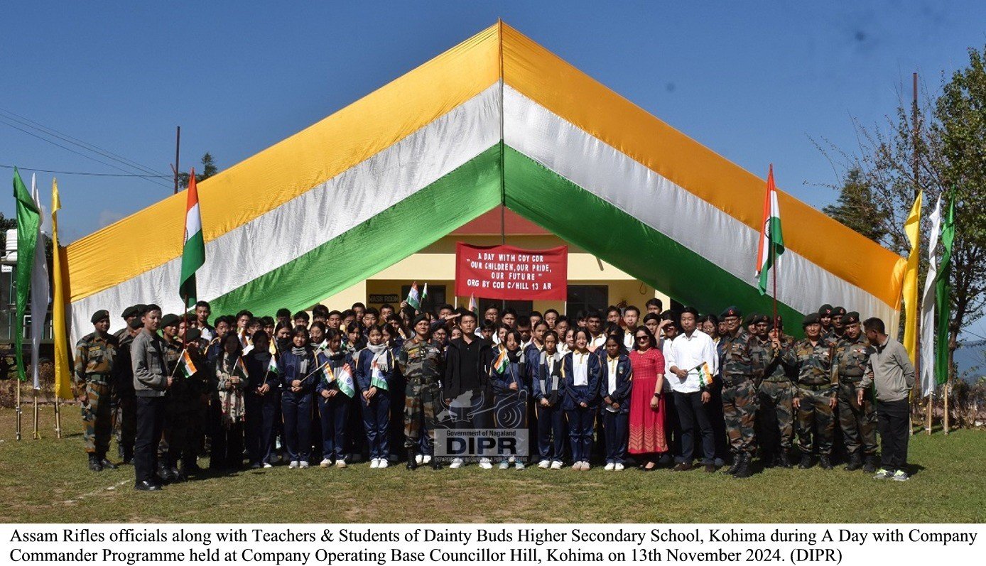 Assam Rifles hosts ‘A Day with Company Commander’ for 60 students in ...