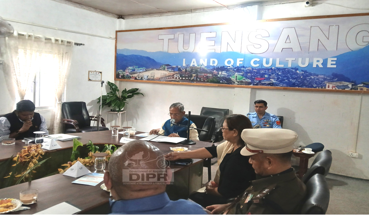 Nagaland Governor Nand Kishore Yadav addressing HoOs, CSOs and public leaders during his visit to Tuensang.